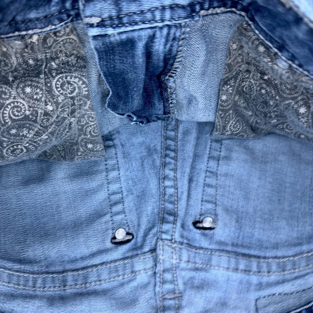 Rock & Roll Pistol Straight Regular Jeans Men's 30x34 Thick Stitch Cowboy Denim
